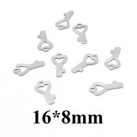 100 Pcs/package Simple Style Four Leaf Clover Heart Shape Dragonfly Stainless Steel Plating Pendant Jewelry Accessories main image 3