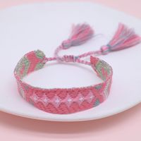 Ethnic Style Letter Stripe Rhombus Polyester Embroidery Braid Unisex Bracelets sku image 7
