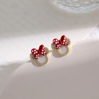 1 Pair Simple Style Bow Knot Plating Alloy Gold Plated Ear Studs main image 3