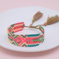 Ethnic Style Letter Stripe Rhombus Polyester Embroidery Braid Unisex Bracelets sku image 52