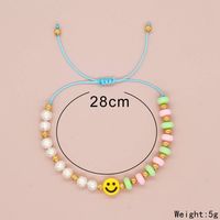 Simple Style Classic Style Devil's Eye Freshwater Pearl Glass Soft Clay Beaded Braid Drawstring Bracelets main image 8