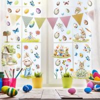 Chinoiserie Casual Color Block PVC Window Stickers Wall Art main image 2