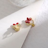 1 Pair Simple Style Bow Knot Plating Alloy Gold Plated Ear Studs sku image 2
