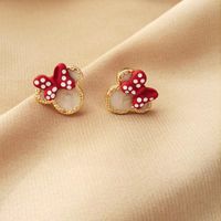 1 Pair Simple Style Bow Knot Plating Alloy Gold Plated Ear Studs main image 1