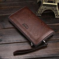 Men's Solid Color Pu Leather Zipper Wallets main image 5