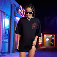 Women's T-shirt Short Sleeve T-Shirts Printing Streetwear Printing Letter main image 5