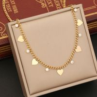 Fashion Heart Shape Flower Butterfly Stainless Steel Plating Hollow Out Inlay Zircon Necklace main image 2
