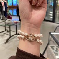 Retro Star Imitation Pearl Alloy Women's Bracelets Necklace sku image 2