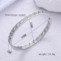 Wholesale Basic Geometric Stainless Steel Bangle main image 3