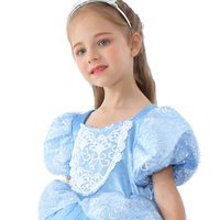 Princess Geometric Solid Color Polyester Girls Dresses main image 3