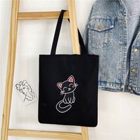 Women's Basic Letter Oxford Cloth Shopping Bags sku image 25