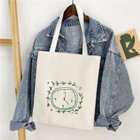 Women's Basic Letter Oxford Cloth Shopping Bags sku image 33