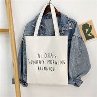 Women's Basic Letter Oxford Cloth Shopping Bags sku image 31