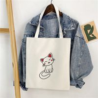 Women's Basic Letter Oxford Cloth Shopping Bags sku image 26