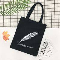 Women's Basic Letter Oxford Cloth Shopping Bags sku image 13