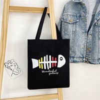 Women's Basic Letter Oxford Cloth Shopping Bags sku image 21