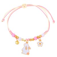 Cute Butterfly Arylic Synthetics Alloy Beaded Rhinestones Pearl Beads 18k Gold Plated Gold Plated Silver Plated Women's Bracelets sku image 12