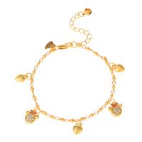 Cute Butterfly Arylic Synthetics Alloy Beaded Rhinestones Pearl Beads 18k Gold Plated Gold Plated Silver Plated Women's Bracelets sku image 35