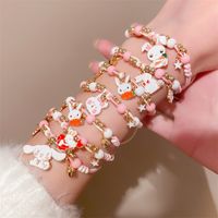 Cute Butterfly Arylic Synthetics Alloy Beaded Rhinestones Pearl Beads 18k Gold Plated Gold Plated Silver Plated Women's Bracelets main image 3
