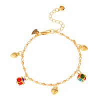 Cute Butterfly Arylic Synthetics Alloy Beaded Rhinestones Pearl Beads 18k Gold Plated Gold Plated Silver Plated Women's Bracelets sku image 33