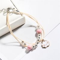 Cute Butterfly Arylic Synthetics Alloy Beaded Rhinestones Pearl Beads 18k Gold Plated Gold Plated Silver Plated Women's Bracelets sku image 23