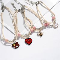 Cute Butterfly Arylic Synthetics Alloy Beaded Rhinestones Pearl Beads 18k Gold Plated Gold Plated Silver Plated Women's Bracelets main image 4