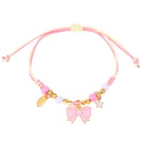 Cute Butterfly Arylic Synthetics Alloy Beaded Rhinestones Pearl Beads 18k Gold Plated Gold Plated Silver Plated Women's Bracelets sku image 15