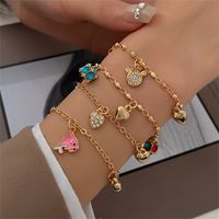 Cute Butterfly Arylic Synthetics Alloy Beaded Rhinestones Pearl Beads 18k Gold Plated Gold Plated Silver Plated Women's Bracelets main image 2