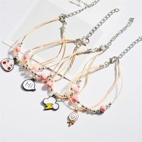 Cute Butterfly Arylic Synthetics Alloy Beaded Rhinestones Pearl Beads 18k Gold Plated Gold Plated Silver Plated Women's Bracelets main image 5