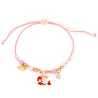 Cute Butterfly Arylic Synthetics Alloy Beaded Rhinestones Pearl Beads 18k Gold Plated Gold Plated Silver Plated Women's Bracelets sku image 1