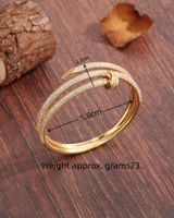 Luxurious Modern Style Shiny Solid Color Copper Plating Inlay Zircon 18k Gold Plated Bangle main image 2