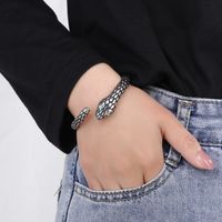 Hip-hop Snake Titanium Steel Plating Bangle main image 5