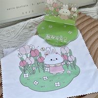 Cute Cartoon Phone Screen Cleaning Cloth Ins Sanouli Dog Rabbit Glasses Cloth Simple Pattern Cleaning Cloth sku image 1