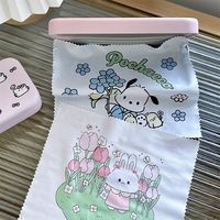 Cute Cartoon Phone Screen Cleaning Cloth Ins Sanouli Dog Rabbit Glasses Cloth Simple Pattern Cleaning Cloth main image 4