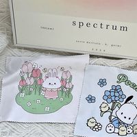 Cute Cartoon Phone Screen Cleaning Cloth Ins Sanouli Dog Rabbit Glasses Cloth Simple Pattern Cleaning Cloth main image 1