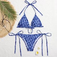 Femmes Petites Fleurs Dos Nu Ensemble 2 Pièces Bikinis main image 5