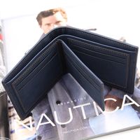 Men's Letter Solid Color Frosted Open Wallets main image 2