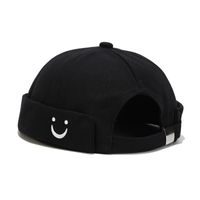Unisex Simple Style Smiley Face Embroidery Eaveless Beanie Hat main image 4