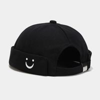 Unisex Simple Style Smiley Face Embroidery Eaveless Beanie Hat sku image 1
