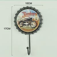 Retro Beer Lid Letter Motorcycle Metal Iron Pendant Wall Art main image 2