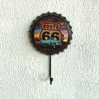Retro Beer Lid Letter Motorcycle Metal Iron Pendant Wall Art sku image 10
