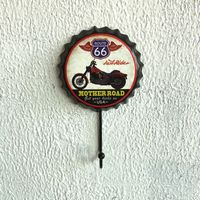 Retro Beer Lid Letter Motorcycle Metal Iron Pendant Wall Art sku image 18