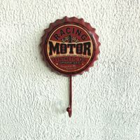 Retro Beer Lid Letter Motorcycle Metal Iron Pendant Wall Art sku image 11
