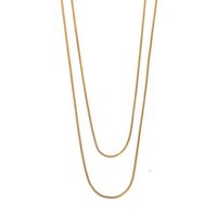 Simple Style Solid Color Titanium Steel Plating Gold Plated Pendant Necklace main image 4