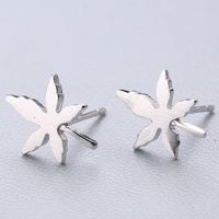 1 Pair Cute Sweet Triangle Bow Knot Snowflake Plating Sterling Silver Ear Studs sku image 29
