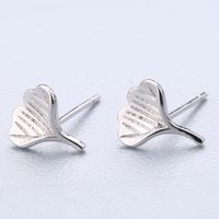 1 Pair Cute Sweet Triangle Bow Knot Snowflake Plating Sterling Silver Ear Studs sku image 11