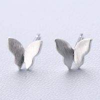 1 Pair Cute Sweet Triangle Bow Knot Snowflake Plating Sterling Silver Ear Studs sku image 37