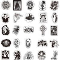 New Black And White Punk Gothic Graffiti Stickers Waterproof Trolley Case Notebook Skateboard Stickers main image 4