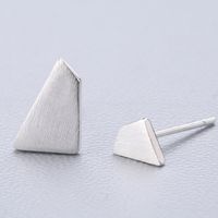 1 Pair Cute Sweet Triangle Bow Knot Snowflake Plating Sterling Silver Ear Studs sku image 19