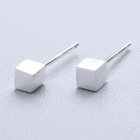 1 Pair Cute Sweet Triangle Bow Knot Snowflake Plating Sterling Silver Ear Studs sku image 18